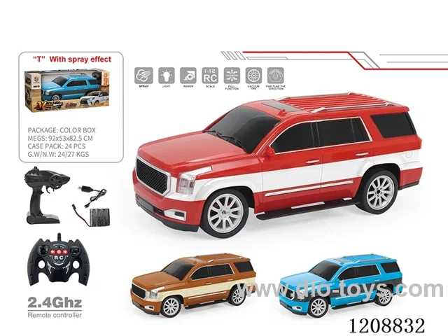1：12 2.4G 4ch rc car with spray included battery