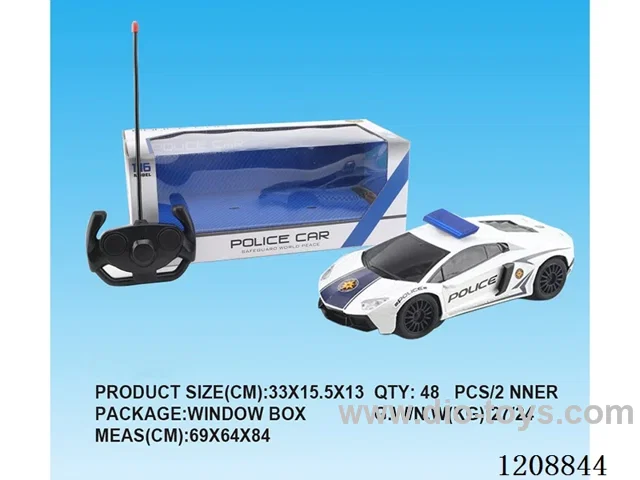 1: 16r8 Audi 4ch rc police car with light not included battery