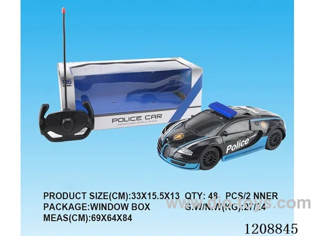 1: 16 Bugatti 4ch rc police car with light not included battery