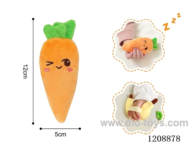 Carrot plush baby soothing toy (coat washable)