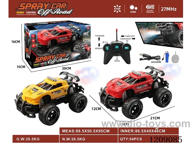 5ch rc car with spray included 3.7V battery