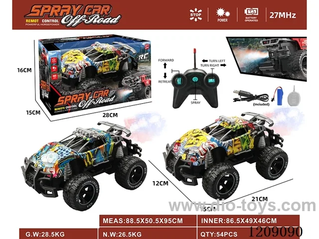 5ch rc car with spray included 3.7V battery