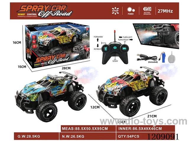 5ch rc car with spray included 3.7V battery
