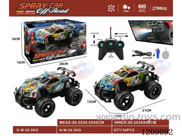 5ch rc car with spray included 3.7V battery