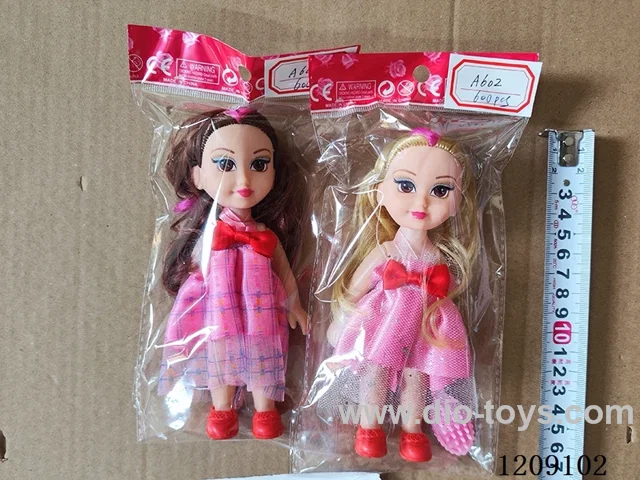 6 inch doll set - Big Eye Girl empty body color T-skirt + comb