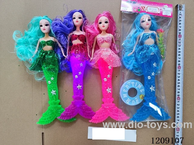 11 inch doll set - Light Starfish + grass + Swimming Ring (4 color mix)