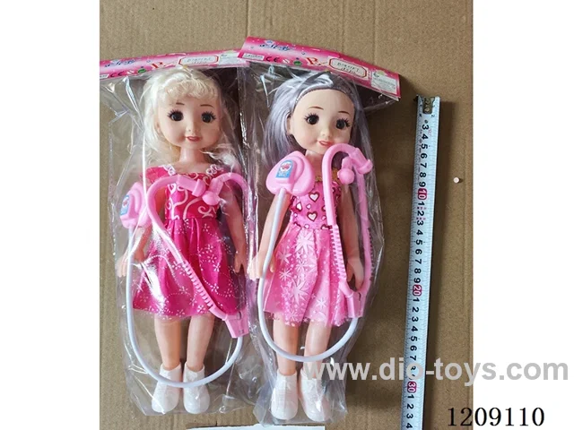 14 inch doll set - Big Head 3D eyes + Slip dress + Music + stethoscope (2 mixed)