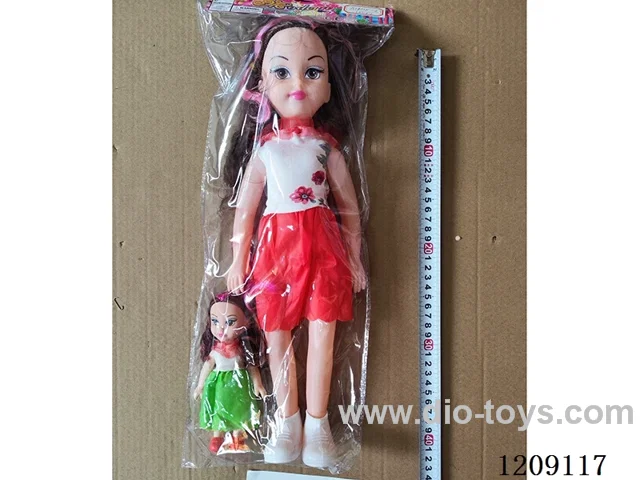 18 inch doll set - Big Eyes Lace Dress + Music +6 inch doll