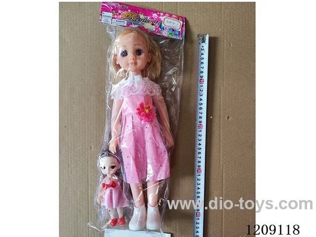 18 inch doll set -3D Eye color T-skirt + Music +6 inch doll