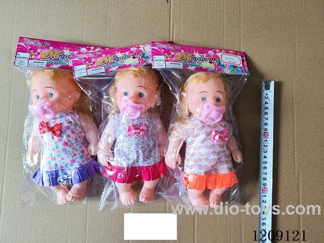 10 inch doll set -3D Eye Dot Dress + pacifier