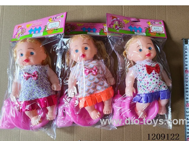 10 inch doll set -3D Eye Dot Skirt Absorbent pee + Music