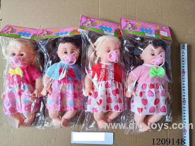 14 inch doll set - velvet dress + pacifier