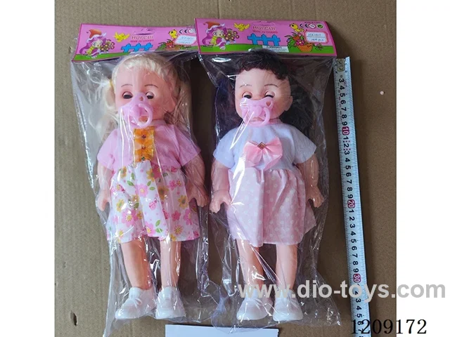 14 inch doll set - velvet dress + pacifier