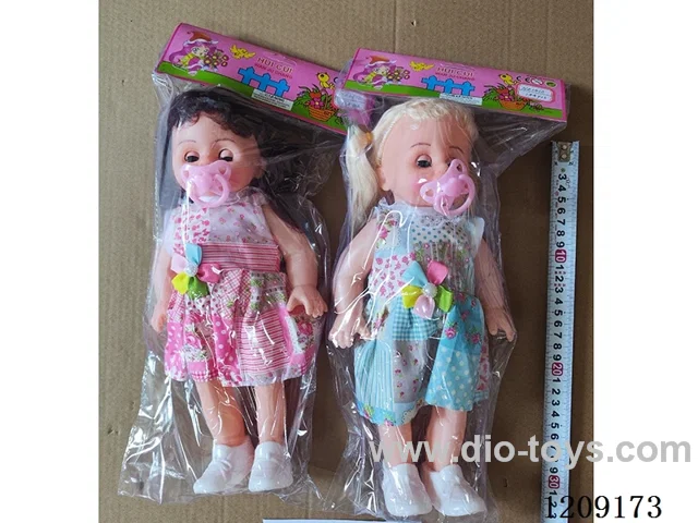 14 inch doll set - Sleeveless floral dress + pacifier