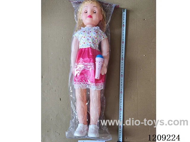 32 inch doll set - New color T-skirt + music + ear lights + music microphone