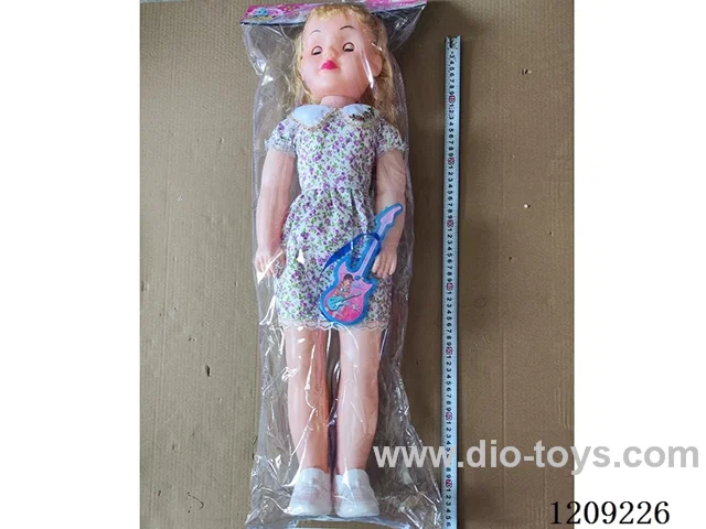 32 inch doll set - Floral dress + music + ear lights + musical guitar