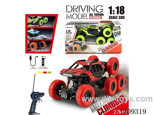 27MHZ 1:18 4ch 6-wheel rc car included battery