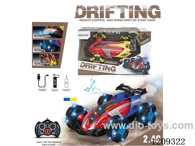 2.4G 1：16 rc car W L/M/spray included battery