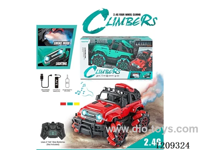 2.4G 1：14 rc car W L/M/spray included battery