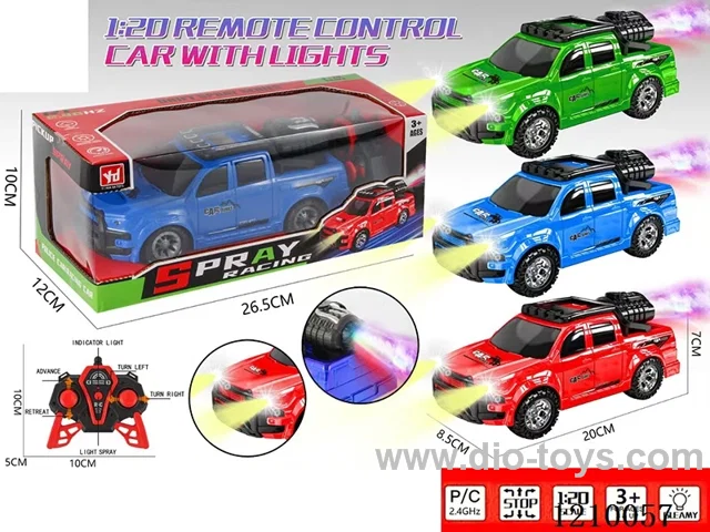 2.4G 5ch rc car with light /spray/bottle