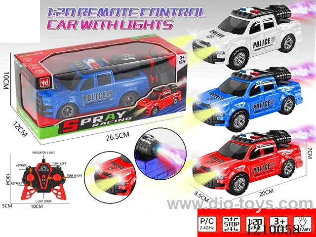 2.4G 5ch rc car with light /spray/bottle