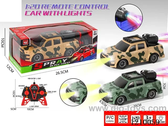 2.4G 5ch rc car with light /spray/bottle