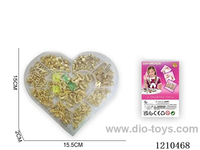 DIY hearts 9 grid beading