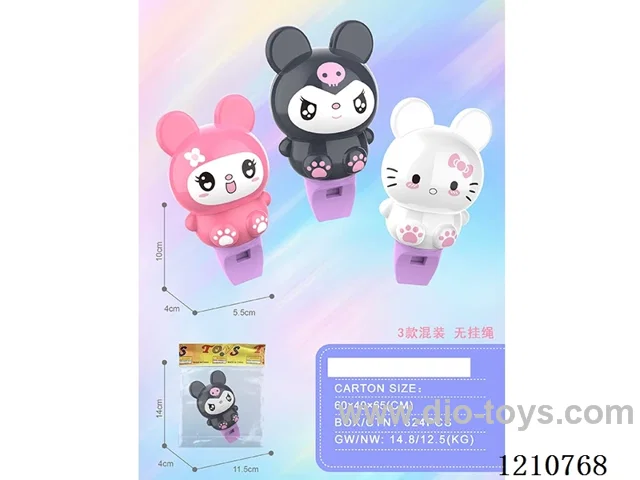 Sanrio doll whistle 3 mixed.
