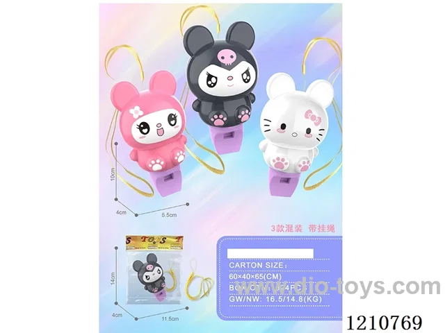 Sanrio doll whistle+lanyard 3 mixed.
