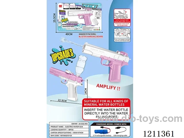 Fully automatic electric water gun (rechargeable) (included 1*3.7V battery +USB)