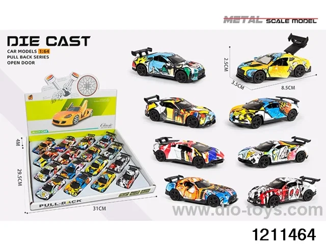 1:64 Alloy Pull Back Car in display box