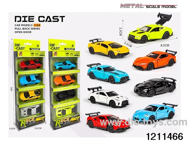 1:64 Alloy Pull Back Car in Window box