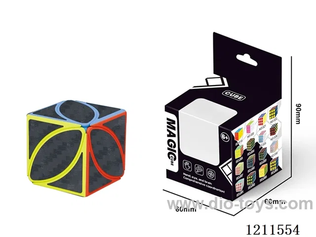 Alien Maple Leaf Rubik's Cube Carbon Fiber
