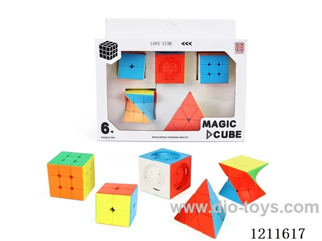 2nd Order Rubik's Cube + Square in Round Rubik's Cube + 3rd Order Rubik's Cube + Twisted Rubik's Cube + 3rd Order Pyramid Rubik's Cube