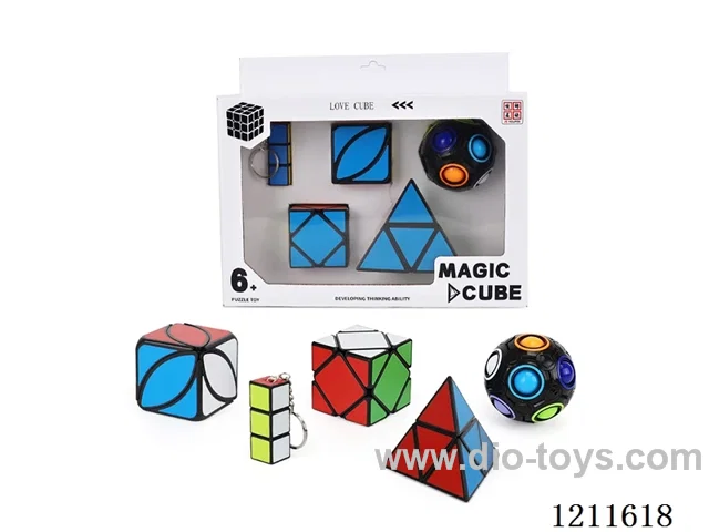 1st order keychain (UV printing) + maple leaf (UV printing) + black rainbow ball + tilt turn (UV printing) + 2nd order pyramid (UV printing)