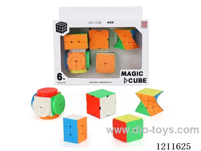 Rubik's Cube (solid color) + Diagonal Turn (solid color) + Twist (solid color) + Wheel of Time + (solid color) Maple Leaf (solid color)