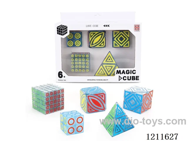 Second Order Rubik's Cube (UV Printing) + Maple Leaf (UV Printing) + Skewed Turn (UV Printing) + Fifth Order Rubik's Cube (UV Printing) + Second Order Pyramid (UV Printing)