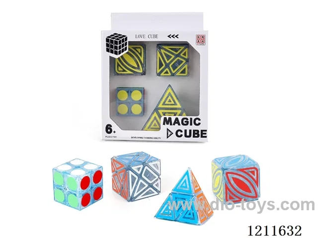 Transparent color maple leaf (UV printing) + Transparent color Transformers (UV printing) + 2nd order transparent color Rubik's Cube (UV printing) + 2nd order transparent color pyramid (UV printing)