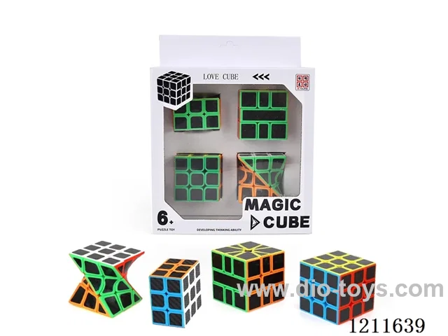Twisted Rubik's Cube + 3322 Rubik's Cube + SQ1 Rubik's Cube + 3rd Order Rubik's Cube (All Carbon Fiber Stickers/Printing)