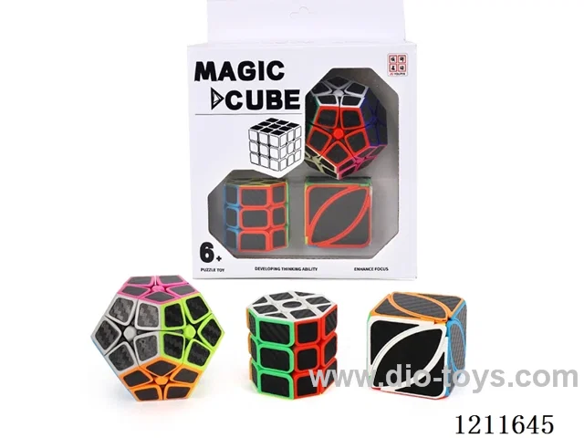 Octagonal Cylinder Rubik's Cube + Second Order Five Rubik's Cube + Maple Leaf Rubik's Cube (all carbon fiber stickers/printing)