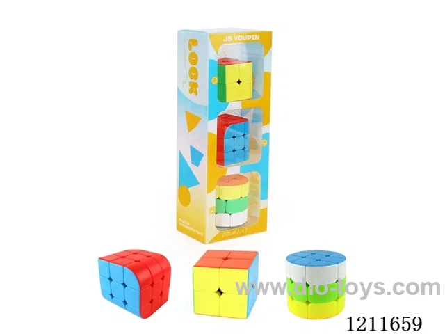 Second Order Rubik's Cube + Trihedron Rubik's Cube + Third Order Cylinder Rubik's Cube