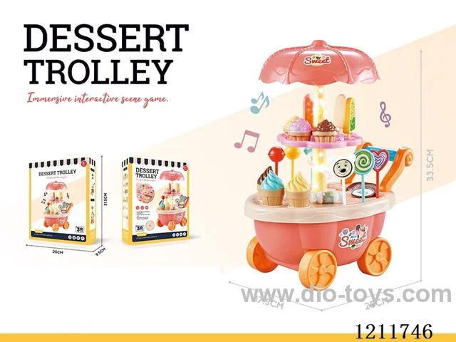 Ice cream kiosk with lighted music (3AA not included)
