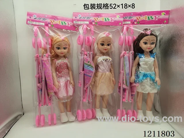 18 inch doll with music/45CM stroller 3 mixed