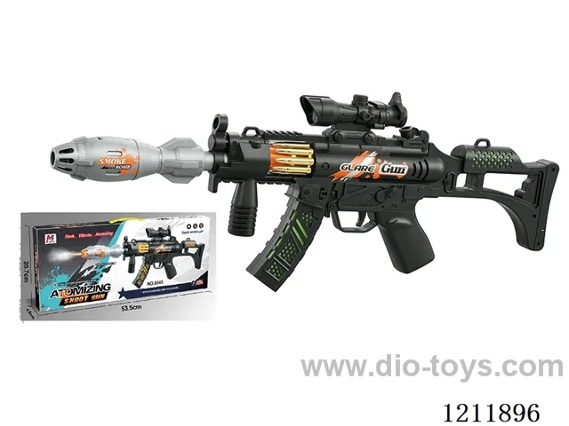 Black spray gun with water bottle + strap / 3*AA not included