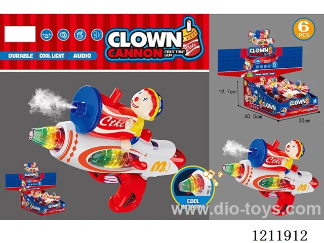 Spray gun with water bottle 6PCS red and blue mix 3*AA not included
