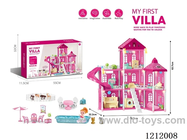 DIY assembling Castle Doll Cottage 191PCS(All injection molding type)
