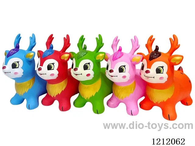 Flash music inflatable painted rich deer (including 3*1.5V battery)