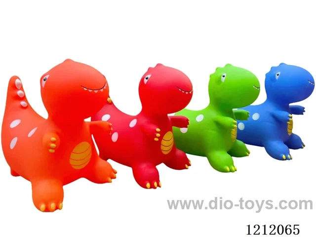 Inflatable painted spotted dinosaur