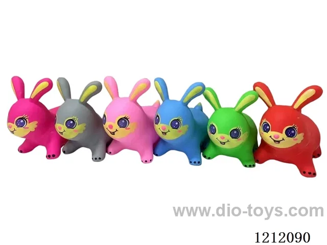 Flash music inflatable painted cute rabbit (including 3*1.5V battery)