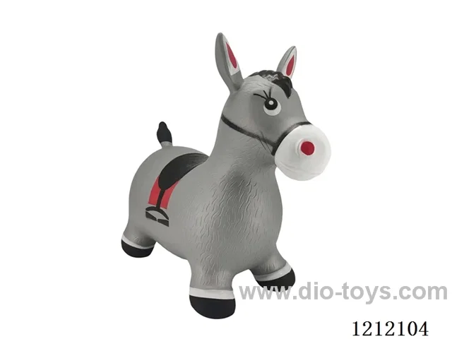 Flash music inflatable painted silver horse (including 3*1.5V battery)